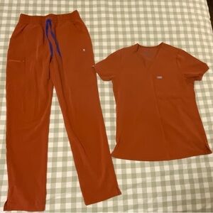 Figs Rust Pants and Top Set